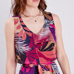 Robe longue droite ceinturée rose femme
