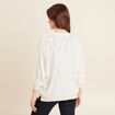 Gilet manches 3/4 ecru femme