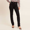 Pantalon droit taille haute noir femme