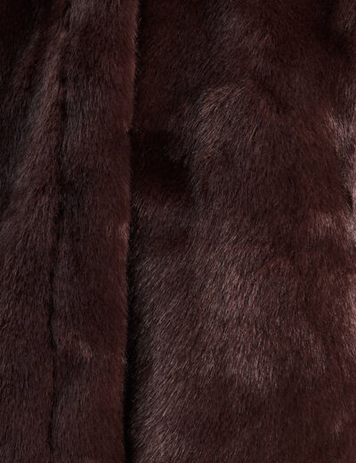 Poncho marron fonc&eacute; femme