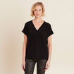 T-shirt manches courtes noir femme