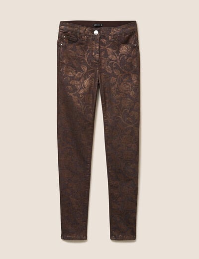 Pantalon magique L'Unique coupe ajust&eacute;e couleur cuivre femme