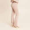 Jean coupe droite taille haute denim beige femme