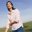 Chemise manches longues fluide rouge femme