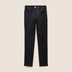Pantalon iris&eacute; en similicuir noir femme
