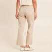 Jean large 7/8ème taille haute denim beige femme