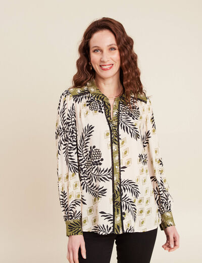 Chemise manches longues blanc femme