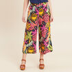 Pantalon flou large 7/8ème multicolore femme