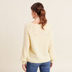 Pull confectionné en France jaune pastel femme