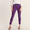 Jean ajusté 7/8ème violet foncé femme