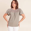 T-shirt manches courtes vert clair femme