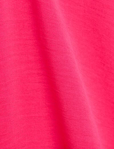 Blouse manches 3/4 rose fushia femme