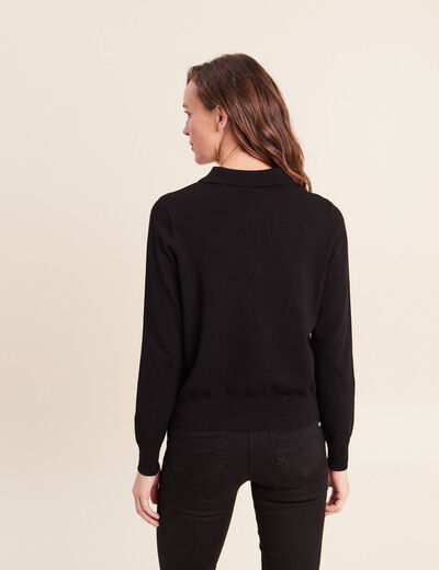 Polo noir femme