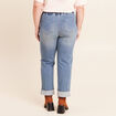 Jean coupe mom 7/8&egrave;me denim double stone femme