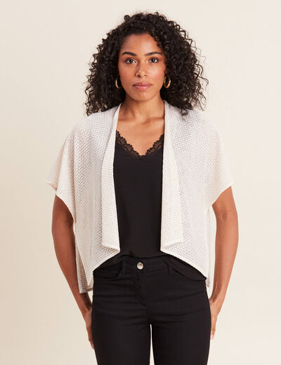 Gilet manches courtes couleur or femme