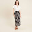 Jupe fluide taille standard noir femme