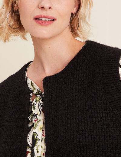 Gilet sans manches noir femme