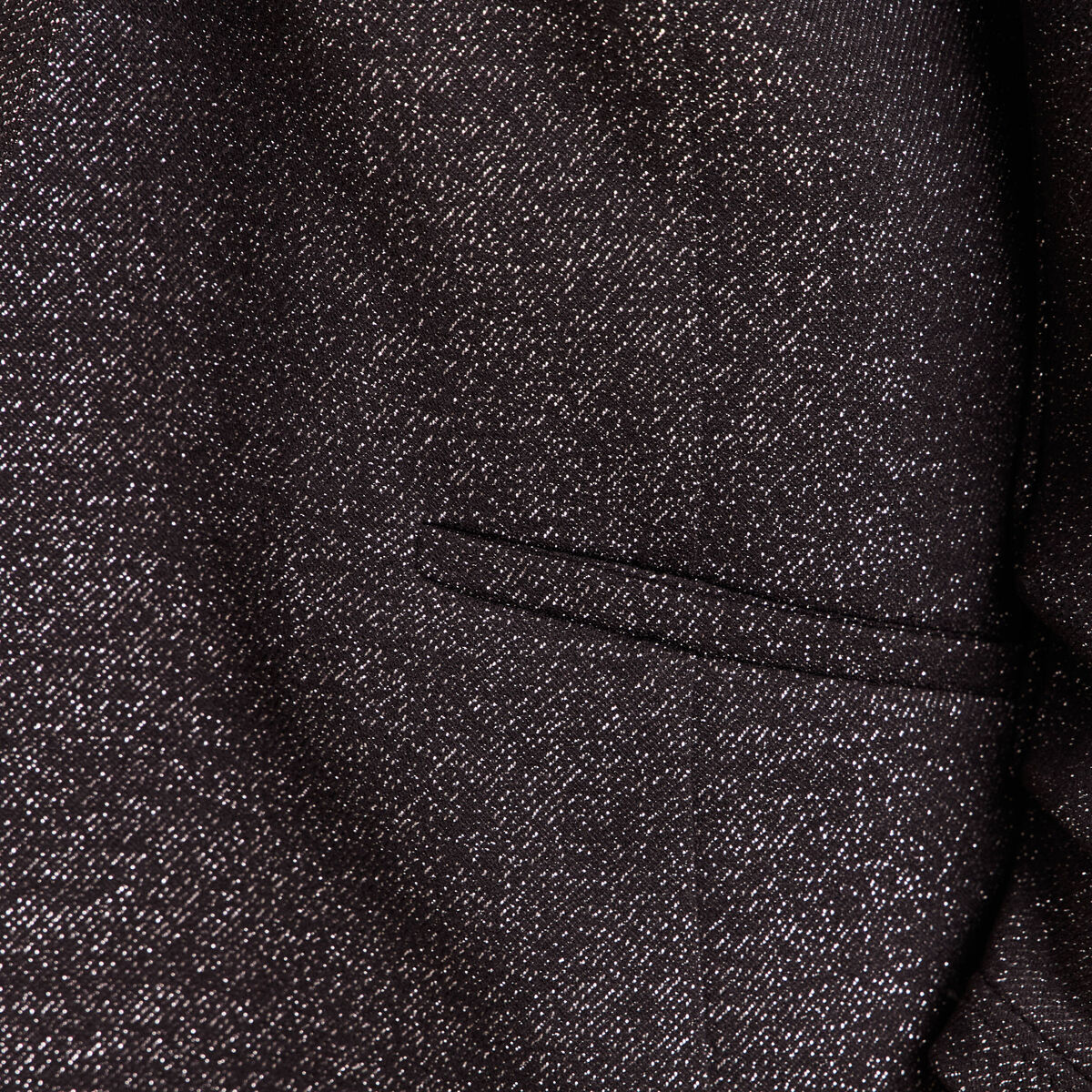 Veste cintr&eacute;e col ch&acirc;le manches 3/4 noir femme