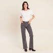 Jean bootcut longueur standard denim gris femme