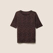T-shirt en coton biologique marron femme