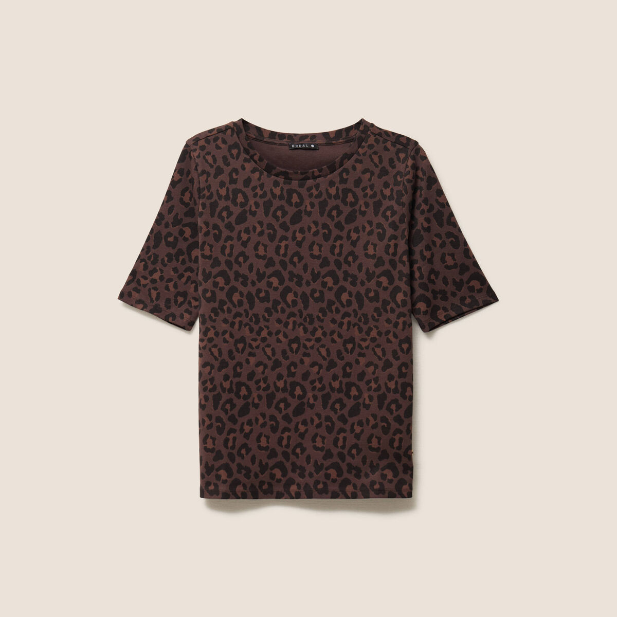 T-shirt en coton biologique marron femme