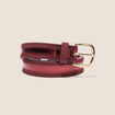 Ceinture fine bordeaux femme