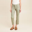 Pantalon réversible droit 7/8ème vert olive femme