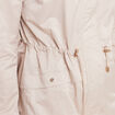 Parka d&eacute;perlante cintr&eacute;e lien &agrave; coulisse sable femme