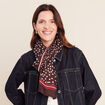 Foulard marron fonc&eacute; femme
