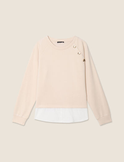Sweat manches longues sable femme