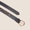 Ceinture clous et oeillets noir femme