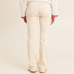 Pantalon léger bootcut taille basculée ivoire femme