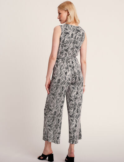 Combinaison pantalon ample noir femme
