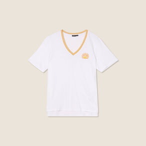 t shirt manches courtes blanc femme T-shirt manches courtes blanc femme