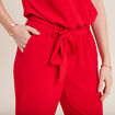 Combinaison pantalon droite rouge femme