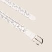 Ceinture tress&eacute;e iris&eacute;e ecru femme