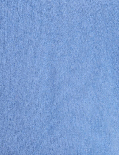 Pull en cachemire col v bleu violet femme