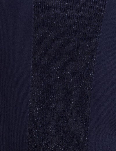 Pull manches longues bleu marine femme