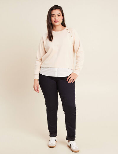 Sweat manches longues sable femme