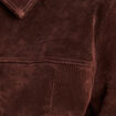 Veste doubl&eacute;e marron fonc&eacute; femme