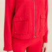 Blouson zipp&eacute; 2 poches rouge femme