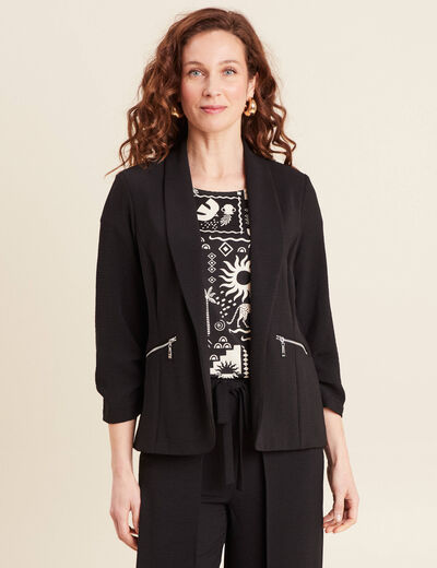 Veste esprit tailleur noir femme