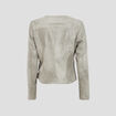 Veste droite zippée vert clair femme