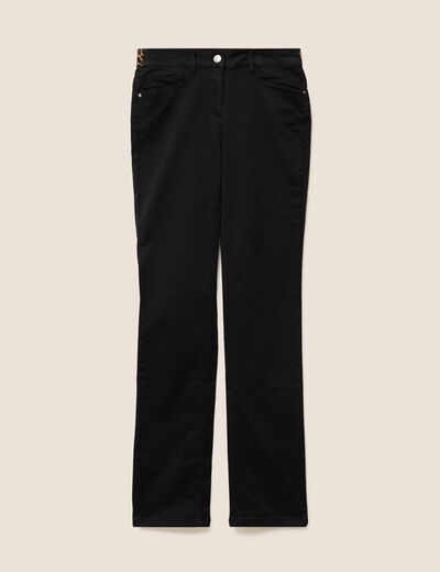 pantalon taille basculée noir femme