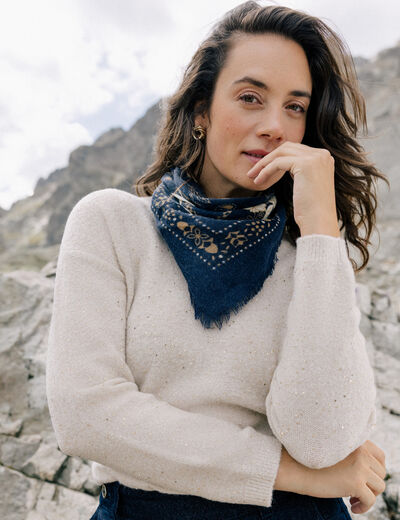 Foulard bleu marine femme