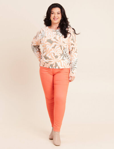 Pull manches longues vert femme