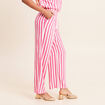 Pantalon fluide et large taille standard rose fushia femme