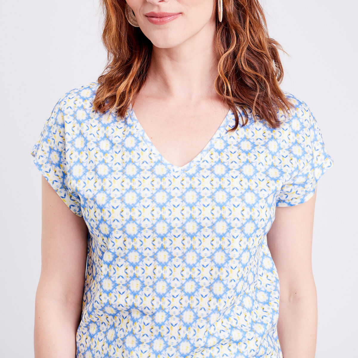 T-shirt manches courtes blanc femme