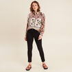 Chemise manches longues multicolore femme