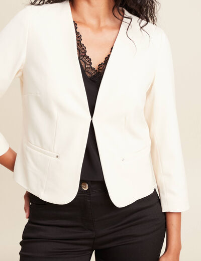 Veste cintrée ecru femme